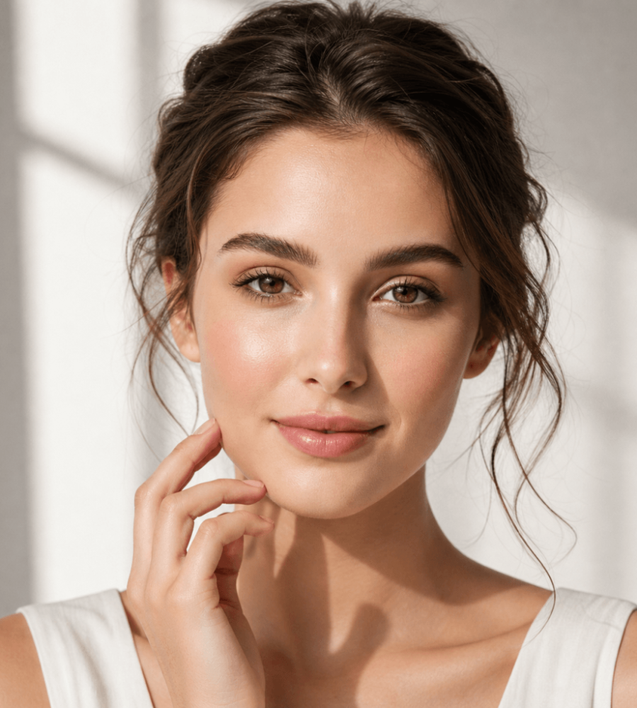 Portrait of Woman with Smooth Skin
