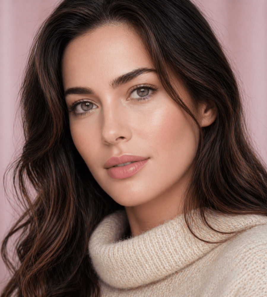 Portrait of Woman's skin after using Mayerling Facial Cream Cleanser